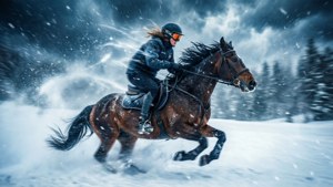Galloping Through Blizzard