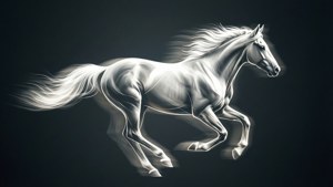 Galloping White Horse