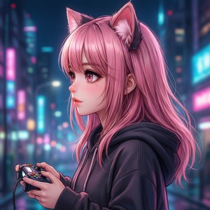 Gamer Cat Girl