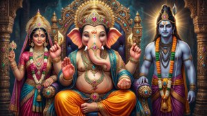 Ganesha with Divine Family