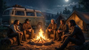 Gang Campfire Gathering