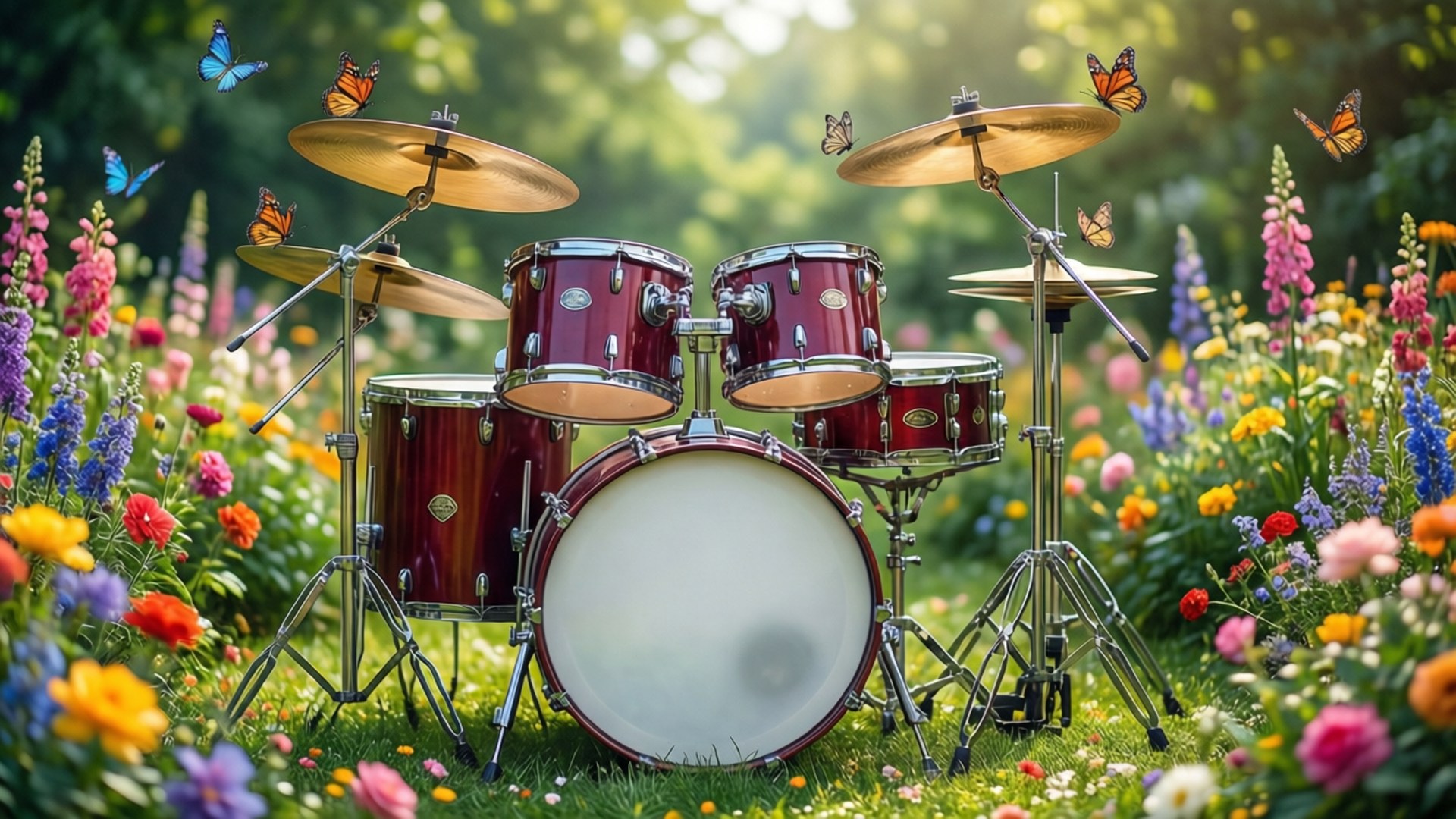 Garden Fantasy Drums by Wallpapers.art Studio