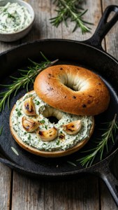 Garlic Herb Bagel Skillet