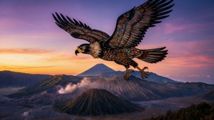Garuda Over Volcanoes