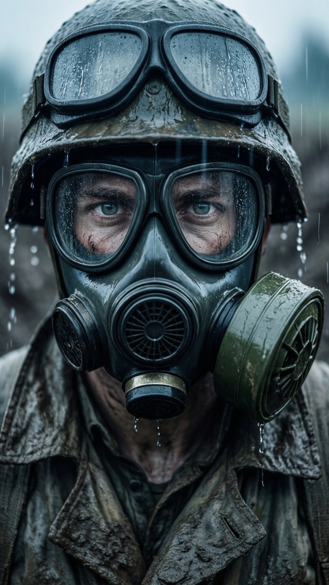 Gas Mask Gaze by Wallpapers.art Studio