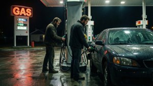 Gas Station at Night