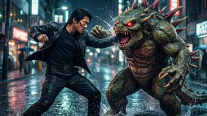 Gastrea Battle in Rain