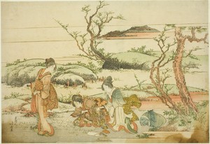 Gathering spring greens, from the album "Fuji in Spring (Haru no Fuji)"