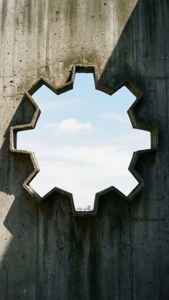 Gear Cutout Wall