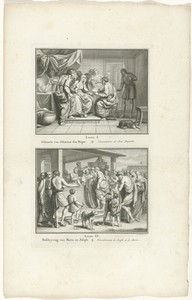 Geboorte van Johannes de Doper en Maria en Jozef melden zich aan bij de volkstelling te Bethlehem