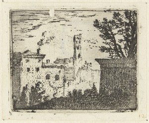 Gebouwen met vierkante toren