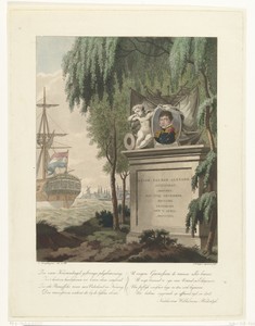 Gedenkteken voor Hendrik Zacharias Alexander Guinoseau met portret