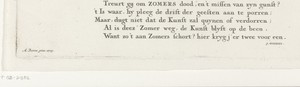 Gedicht bij het portret van Jan Pietersz. Zomer door Nicolaas Verkolje