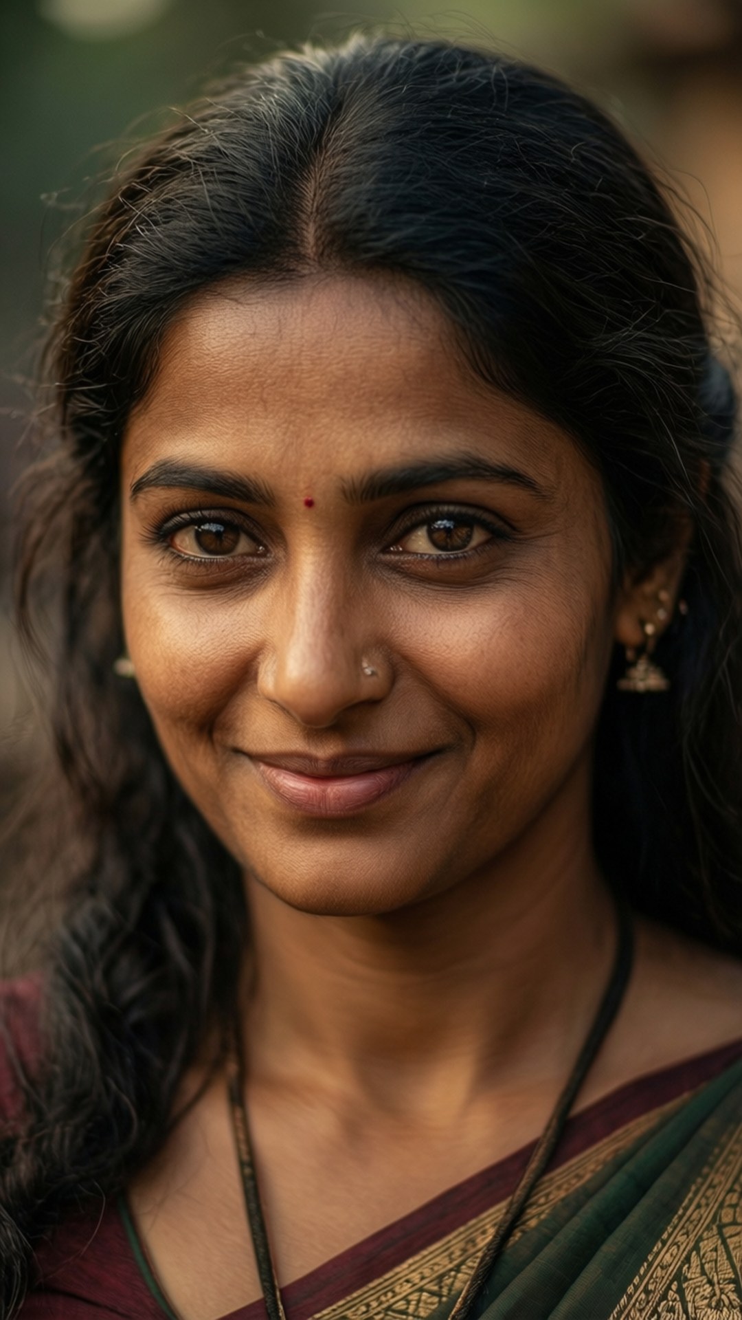 Geetha's Shy Smile by Wallpapers.art Studio