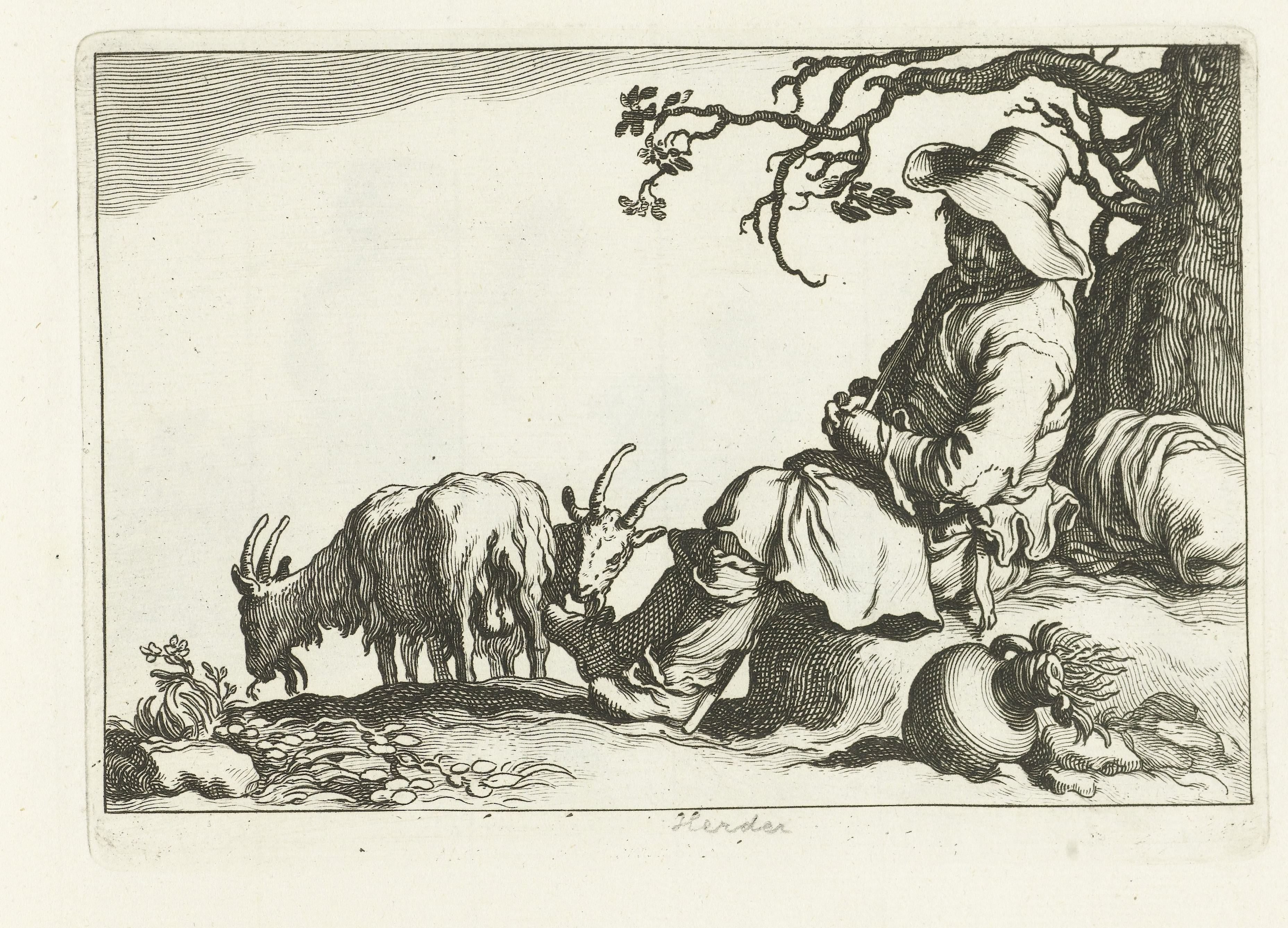 Geitenhoeder by Cornelis Bloemaert (II)