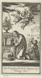 Geknielde man in gebed