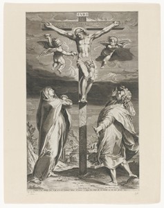 Gekruisigde Christus met Maria en Johannes