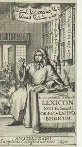 Geleerde in zijn bibliotheek