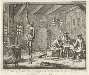 Geleyn Cornelisz. te Breda in de gevangenis gepijnigd, 1572