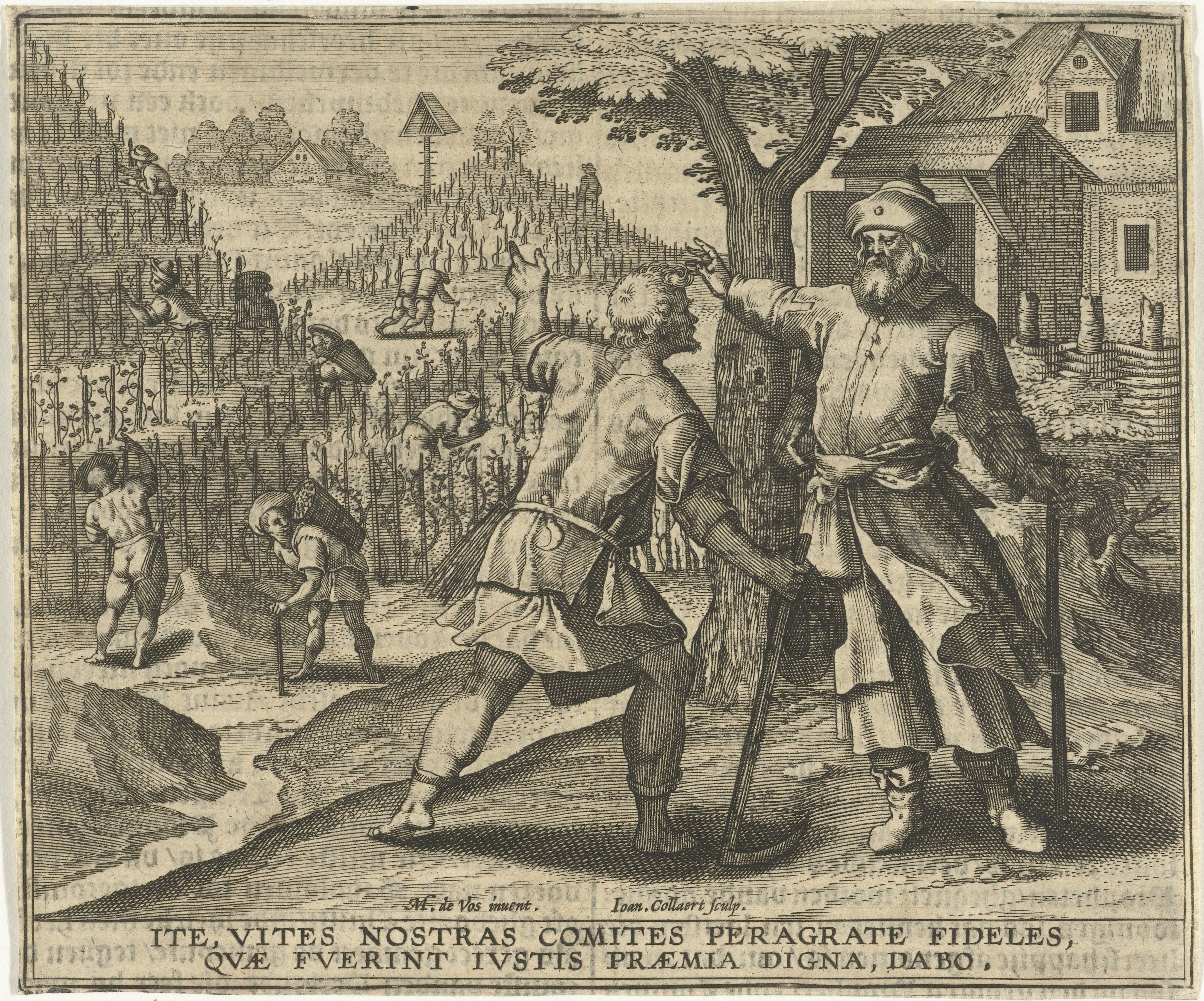Gelijkenis van de arbeiders in de wijngaard by Jan Collaert (II)