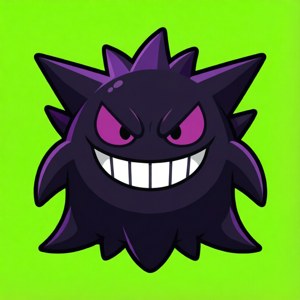 Gengar Neon Vector