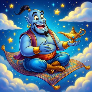Genie on Magic Carpet