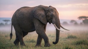 Gentle Elephant at Dawn