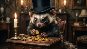 Gentleman Niffler Counting Coins