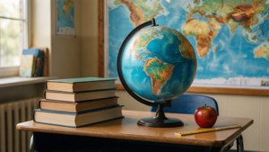 Geography Desk Setup