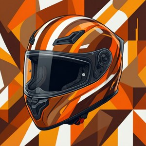 Geometric Abstract Helmet