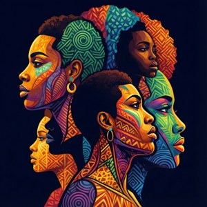 Geometric Afro Overlap