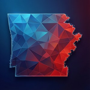 Geometric Arkansas Outline