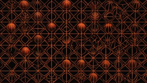 Geometric Basketball Pattern