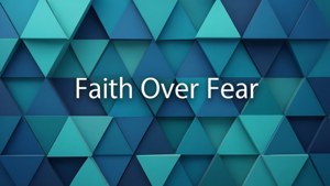 Geometric Blue Faith
