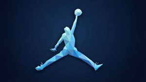 Geometric Blue Jumpman