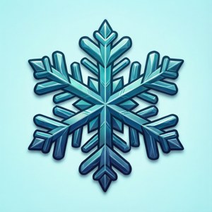 Geometric Blue Snowflake
