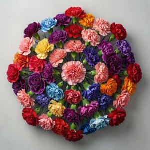 Geometric Carnation Mosaic