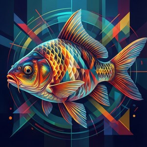 Geometric Carp Abstract