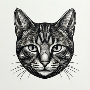 Geometric Cat Face