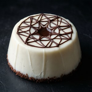 Geometric Chocolate Blancmange