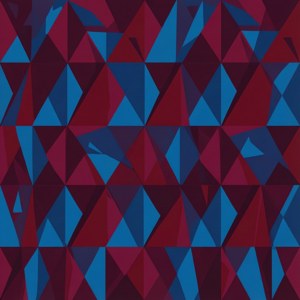 Geometric Claret Blue
