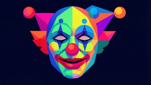 Geometric Clown Abstract