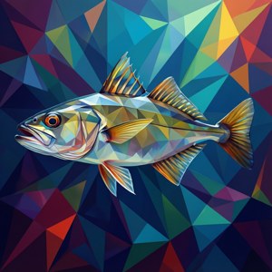 Geometric Cobia Art