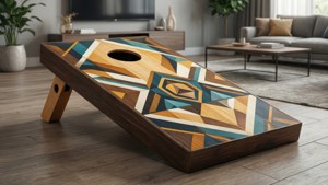 Geometric Cornhole Board