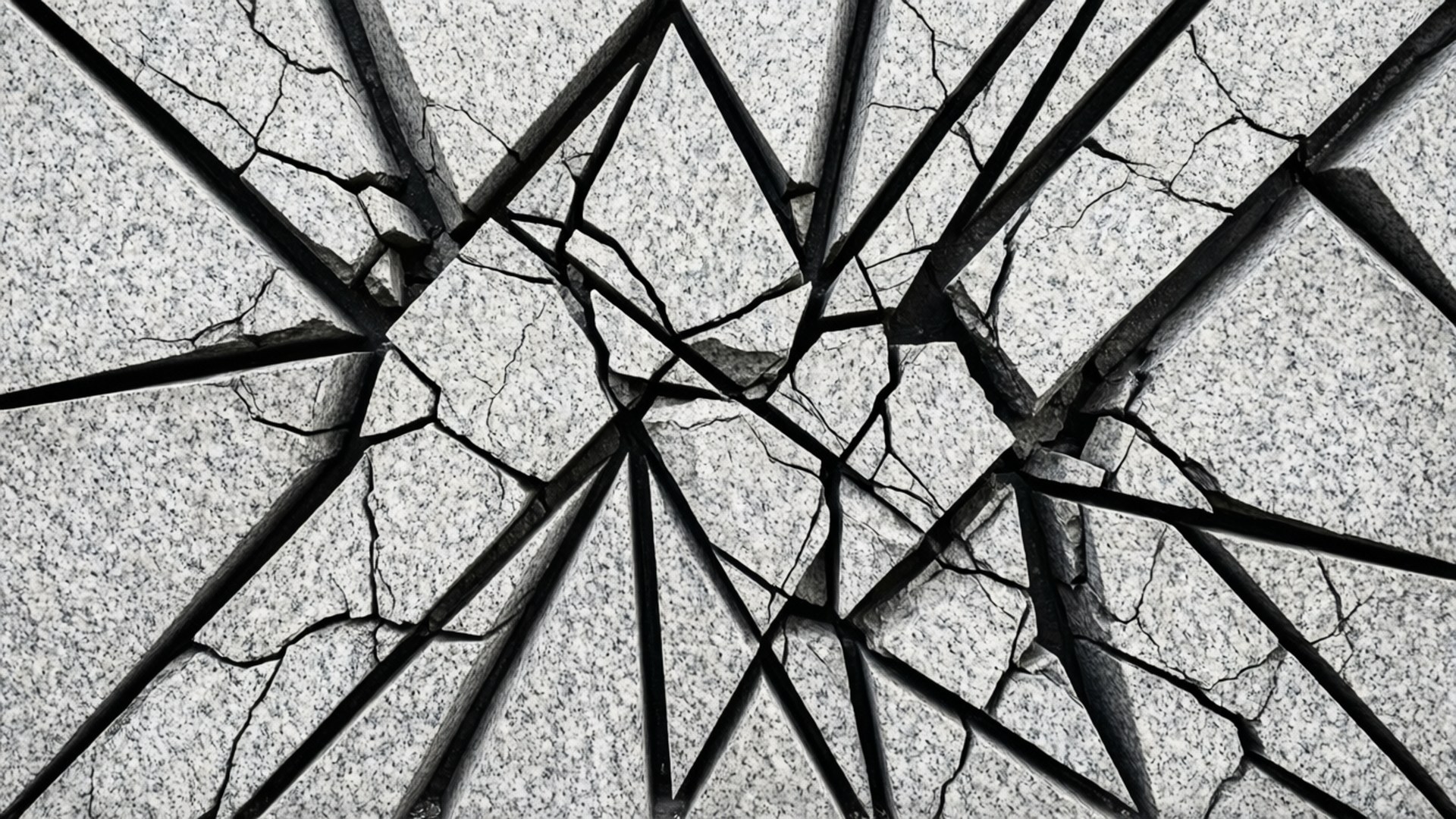 Geometric Cracked Granite Lines by Wallpapers.art Studio