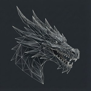 Geometric Dragon Head