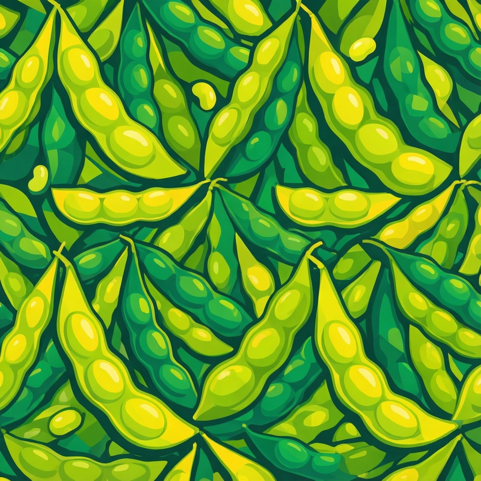 Geometric Edamame Pattern by Wallpapers.art Studio