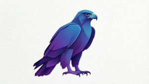 Geometric Falcon Art