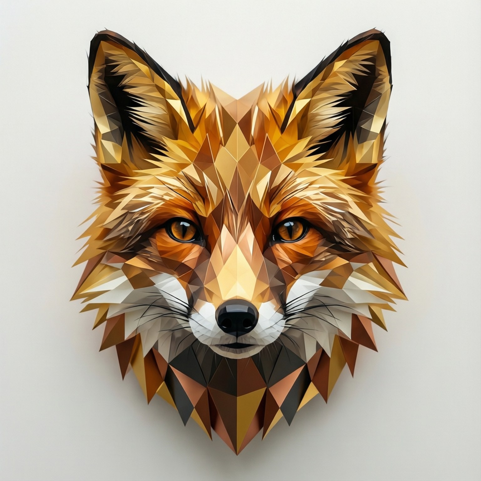 Geometric Fox Head by Wallpapers.art Studio
