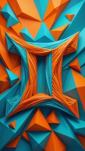 Geometric Gemini Abstract